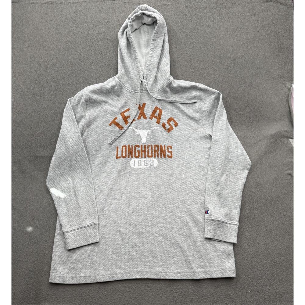 Texas Longhorns Hoodie Sweatshirt Mens 2XL Gray NCAA Football Champion